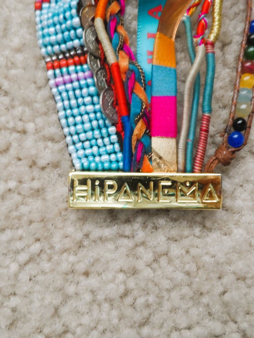 Hipanema multi-strand magnetic clasp bracelet  boho-chic design elements - Picture 4 of 9